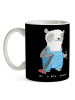 Mr. & Mrs. Panda Kaffeetasse Hausmeister Herz ohne Spruch in Schwarz