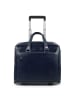 Piquadro Blue Square 2-Rollen Businesstrolley Leder 36 cm Laptopfach in night blue