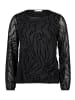 BETTY & CO Blusenshirt mit Raffung in Schwarz/Schwarz
