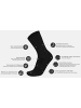 normani 4 Trekkingwollsocken mit Polstersohle und Komfortbund in Schwarz