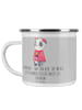 Mr. & Mrs. Panda Emaille Tasse Junggesellinnenabschied Team Brau... in Heather Grey