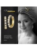 GoldDream Echtgold, 333er Gelbgold Damen Creolen Zirkonia Ohrring ca. 12mm