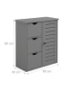 relaxdays Badezimmerschrank in Grau - (B)60 x (H)80 x (T)30 cm