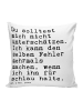 Mr. & Mrs. Panda Sitzkissen Du solltest mich nicht... mit Spruch in Weiß