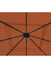 MCW Pergola Calpe mit Seitenwand, Terracotta-braun 4x4m
