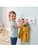 relaxdays Kindergarderobe in Braun/ Grau - (B)38 x (H)10 x (T)5,5 cm