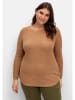 sheego Pullover in camelfarben