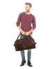 piké Reisetasche echt Leder in braun