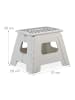 relaxdays 2 x Klapphocker in Weiß - (B)37 x (H)30 cm x (T)29 cm