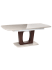 Beliani Ausziehbarer Tisch BERRIGAN in Beige/Braun - (W) 90 x (H) 76 x (L) 160 cm