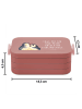 Mr. & Mrs. Panda Bento Box Pinguin umarmen Motiv mit Spruch in Rot Pastell