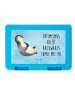 Mr. & Mrs. Panda Brotdose Pinguin Lachen mit Spruch in Eisblau