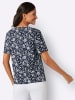 Sieh an! Kurzarmshirt in marine-hellblau-bedruckt