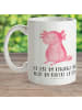 Mr. & Mrs. Panda Kindertasse Axolotl Niedlich mit Spruch in Weiß