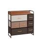 relaxdays Schubladenschrank in Braun - (B)80 x (H)79 x (T)31,5 cm
