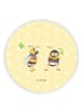 Mr. & Mrs. Panda Rund Magnet Hummeln Kleeblatt ohne Spruch in Gelb Pastell