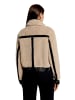 AMBER & JUNE Plüschjacke mit Kragen in beige
