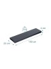relaxdays 3 x Wandregal in Schwarz - (B)100 x (H)4 x (T)23 cm