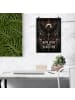 Mr. & Mrs. Panda Poster Rabe dramatisch Design mit Spruch in Weiß