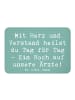 Mr. & Mrs. Panda magnet Spruch Arzt Herz Verstand mit Spruch in Meeresbrise