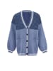 SANIKA Damen Strickjacke in Denim Wollweiss