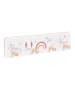 relaxdays Kindergarderobe Grau/ Rot - (B)38 x (H)10 x (T)5,5 cm