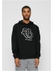 FUBU FUBU FBMQ12110BLK Fubu Classic Hooded Sweatshirt in black/white