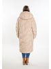 Usha Damen Langer Steppmantel in Beige