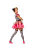 tectake Schrill-buntes Einteiler Kleid aus Elastik-Jersey, schwarz/pink