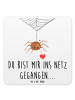 Mr. & Mrs. Panda Glasuntersetzer Spinne Agathe Liebe mit Spruch in Weiß