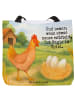 Mr. & Mrs. Panda Shopping Bag Huhn Stolz Design mit Spruch in Weiß