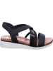 rieker Keilsandalette in schwarz/schwarz/black
