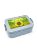 Mr. & Mrs. Panda Lunch Box Avocado Kern Design ohne Spruch in Blau Pastell