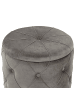 Beliani 2er-Set Pouf PUEBLO in Grau/Gold