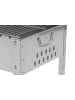 Mustang Holzkohlegrill mit Spießen in Silbern, (B) 50 x (H) 50 x (L) 30 cm