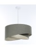 Licht-Erlebnisse Pendelleuchte Ø 60 x (T)95 cm in Weiß GrauWeiß Grau