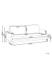 Beliani 3-Sitzer Sofa TUVE in Weiß/Braun - (W) 199 x (H) 85 x (L) 90 cm