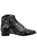 SIMEN Schnürstiefeletten in schwarz/silbern