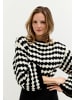 More & More gestreifter Pullover, voluminöse Ärmel in black/offwhite