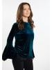 Usha Damen Samtshirt in Petrol