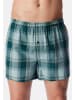 Schiesser Boxershorts Web in Blau / petrol