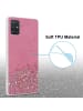 cadorabo Hülle für Samsung Galaxy A51 4G / M40s Glitter in Rosa mit Glitter