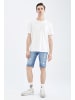 DeFacto Jeansshorts SLIM FIT in Mittelblau