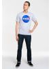 Logoshirt T-Shirt NASA Logo in grau-meliert