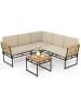 COSTWAY 4 tlg. Gartenmöbel Set in Beige