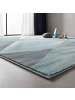 KADIMA DESIGN Teppich Kurzflor Waschbar Geometrisch ANDALO Strapazierfähig OEKO-TEX in Blau