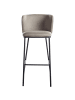 Beliani 2-tlg Barhocker MINA in Beige/Schwarz