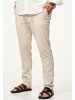 behype Sommerhose - im Chinohosen Stil mit Gummibund & Kordel in Beige