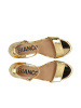 Bianco Sandalen mit breiten Riemen in Gold