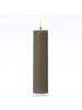 Deluxe Homeart LED Kerze Mia Echtwachs flackernd H: 20cm D: 5cm in sandfarben